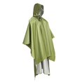 thumbnail image 1 of S SERENABLE Poncho de Pluie à Capuche Imperméable Léger Réutilisable Imperméable Cape de Pluie pour Vert, 1 of 9