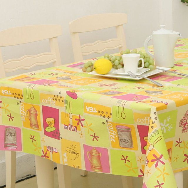 Butterfly/Plaid Pattern Tablecloth Oil Proof Waterproof PVC rectangle home Anti-dirt PVC Rectangle Home Table Cloth