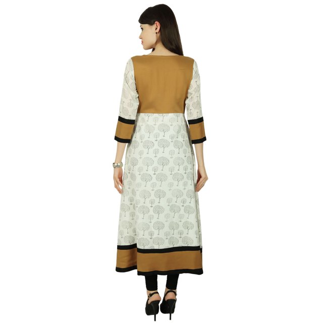 Phagun Kurta Arbre Femme Kurti Ethnique Haut en Coton Tunique Robe