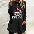 thumbnail image 1 of Qertyioot Hauts Grande Taille pour Femmes, Blouse à Manches Longues Chaude de Noël pour Femmes à Col Rond et d'Hiver, Ample, Imprimée, avec Poche, 1 of 4