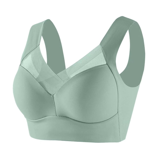 Timegard Bras for Women Wireless Comfy Breathable Full Coverage High Support Back Smoothing Everyday Bra