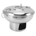 thumbnail image 2 of Dry Ice Hot Pot, Fast Heating Stainless Steel Charcoal Hot Pot Portable  For Banquets Gold,Silver, 2 of 8