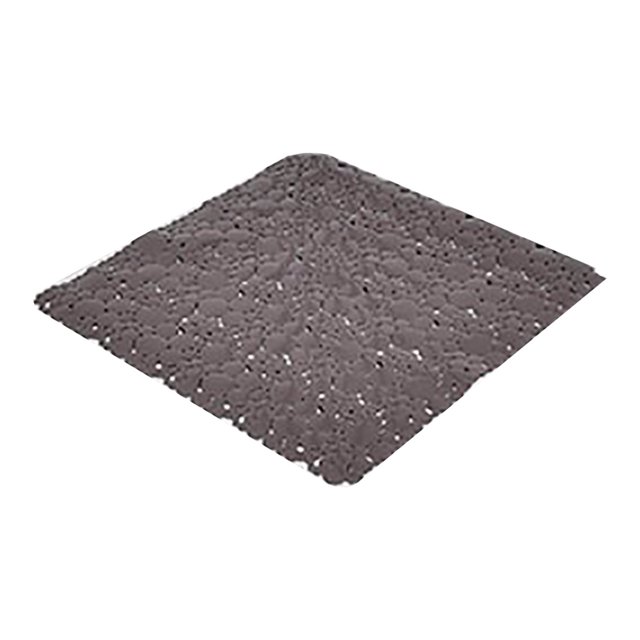 Bubbles Non-Slip Square Shower Mat Solid Taupe 20″L X 20″W