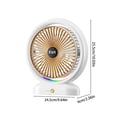 thumbnail image 3 of Kbndieu Electric Fan Three-Speed Mini Desktop Fan Rechargeable Battery Powered Fan with Colorful Led Lights Portable Usb Fan Quiet Suitable for Home Office Travel Camping Fan Home Essentials, 3 of 8