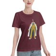 thumbnail image 2 of T-Shirt Basique à Manches Courtes pour Femme une Pièce Singe Jaune, 2 of 6