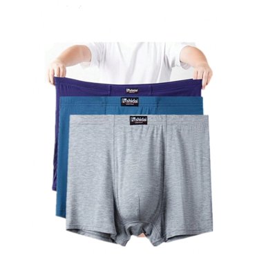 3 Pcs Boxeurs Athlétiques Respirants en Modal Coupe Ample pour Hommes, Design Saisonnier et à Empiècements, Grande Taille