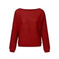 thumbnail image 2 of Innerwin Pull d'Hiver Chaud pour Femmes, Pull Thermique Uni, Rouge 3TG, 2 of 6