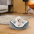 thumbnail image 2 of Pet Spaces 19in Oval Dog Bed, Cat Bed, Gray, 2 of 5