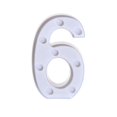 thumbnail image 2 of AMERTEER Alphabet DEL Lumières Numériques s'Illuminent Plastique Blanc Numérique Debout Suspendu 7, 2 of 2