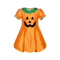 thumbnail image 2 of Girls Dress Pumpkin Costume Halloween Trick Treat Party 8 Years, 2 of 6
