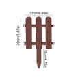 thumbnail image 3 of Yard Fence Mini Garden Border Plastic Edging with Ground Stakes Coffee 20x17x12cm, 3 of 7
