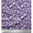 thumbnail image 1 of Soimoi Polyester Crepe Fabric Waves Shirting Print Sewing Fabric Yard 42 Inch Wide, 1 of 5