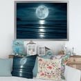 thumbnail image 2 of Designart Super Moon Over The Sea I Framed Wall Art, 2 of 4