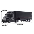 thumbnail image 2 of 1:48 Scale Alloy Container Truck Die Model Metal Sound Light Effects Realistic Detailing Functional Steering Opening Doors for Collectors Display, 2 of 3