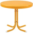 thumbnail image 1 of Crosley Furniture Table d'Appoint Rétro en Métal pour Patio, Fini Lustré Tangerine, 1 of 9