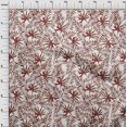 thumbnail image 4 of oneOone Cotton Silk Maroon Fabric Tropical Leaf With Abstract Texture Sewing Craft Projects Fabric Prints By Yard 42 Inch Wide, 4 of 4