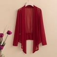 thumbnail image 2 of vdgthytj Womens Cardigan Lightweight Long Sleeve Open Front Mesh Tops Plus Size Casual Solid Color Cardigan, 2 of 3