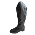 thumbnail image 2 of Bottes pour Femmes Hauteur Genou Couleur Unie Chaussures de Mode Fermeture Éclair Colorée Talon Bas Bottes de Cowboy Chevalier d'Équitation, 2 of 3