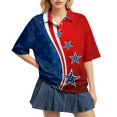 thumbnail image 1 of Sewkxo Polo à Manches Courtes pour Femmes, Col Oversize, T-Shirt à Enfiler Y2k, Décontracté, Ample, Mode Urbaine, Chandail de Rugby, Rouge Foncé 2TG, 1 of 6