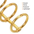 thumbnail image 4 of Unique Bargains 0.79' Dia. 3 Circle Detachable Metal Binder Rings Loose Leaf Rings, Gold Tone 6 Pack, 4 of 6