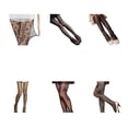 thumbnail image 3 of tredstone Bas en Résille à Motif Floral pour Femmes, Collants en Dentelle Ajourée, 3 of 6