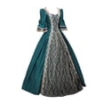 thumbnail image 3 of Robes Style Gothique pour Femmes Robe Midi Élégante Manches Longues Évasées Robe Trapèze de Soirée Grande Taille, 3 of 5
