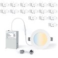 thumbnail image 1 of LUMINEPTIC 4 Inch 16 Pack 5CCT Dimmable Slim Recessed LED Pot Lights, Selectable Colors, Bathroom & Damp Locations, 1 of 6