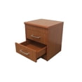 thumbnail image 4 of Hodedah Two Drawer Contemporary Wooden Nightstand in Cherry Finish, 4 of 4