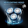 thumbnail image 4 of Sejoy Men's Electric Shaver Razor for Men Face,Beard Trimmer,Portable Electric Rotary Shaver, 2 in 1 3 Head 4D Cordless Rechargeable,with Pop-Up Trimmer, Washable,Use for Home Travel,Blue, 4 of 10