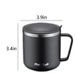 thumbnail image 3 of Wuztai Tasse à Café en Acier Inoxydable avec Couvercle, Tasse de Voyage 400 ml à Double Isolation, Gobelet Réutilisable à Isolation sous Vide pour Boissons Chaudes Froides Maison Camping, 3 of 7