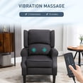 thumbnail image 4 of HOMCOM Fauteuil Inclinable de Massage Fauteuil Inclinable à Poussée avec Repose-Pieds, 4 of 10