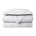 thumbnail image 5 of Swift Home Diamond Textured Soft Touch Duvet Cover Set, All Season Bedding with Zipper Closure, Includes Pillow Shams, Twin, White, 5 of 5