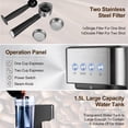 thumbnail image 3 of 15 Bar Espresso Machine 1050W All-In-One Semi-Automatic Coffee Machine with Milk Frother Wand / 1.5L Water Tank / Coffee Portafilter / Portafilter Basket / Tamper Spoon for Cappuccino / Lat, 3 of 7
