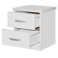thumbnail image 3 of Better Home NTR-2D-Wht Cindy Table de Chevet à 2 Tiroirs en Faux Bois, Blanc - 20 x 17 x 16 Po, 3 of 6