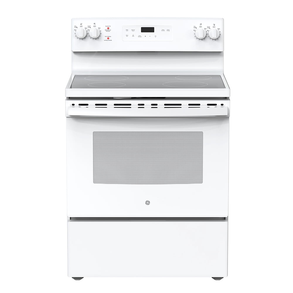 GE 30" Electric Freestanding Range with Storage Drawer White JCB630DKWW