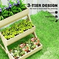 thumbnail image 4 of Outsunny 3 Tier Raised Garden Bed Wooden Elevated Planter Box for Flowers, 4 of 10