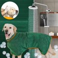 thumbnail image 4 of Dog Drying Coat  Super Absorbent Dog Bathrobe Towel for Cold Weather  Beach  Pool  Microfibre Fast Drying Pet Dog Bath Robe for Dogs(S  Green), 4 of 8