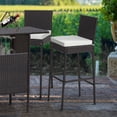 thumbnail image 4 of Costway 4 PCS Patio Wicker Barstools Bar Height Chairs with Cushions Backyard Off White, 4 of 9