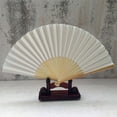 thumbnail image 1 of EGNMCR Pattern Folding Dance Wedding Party Lace Silk Folding Hand Solid Color Fan A fan, 1 of 2