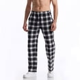 thumbnail image 1 of asjyhkr Mens Pajama Pants Drawstring Elastic Waist Lightweight Lounge Trousers with Pockets, 1 of 6
