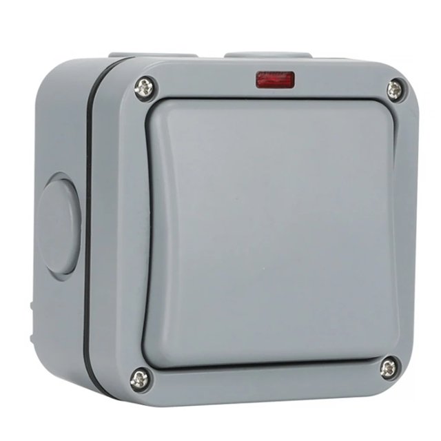 tredstone Outdoor Waterproof Switch Garden Swimming Pool Anti Rainstorm Splash -Proof Wall Light Switch 1 Open
