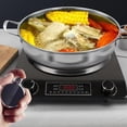 thumbnail image 4 of 3500-Watt Induction Hob, 10 Temperature Settings, Newbeew Portable Multifunctional Stove Electric Heater with LCD Display & Knob Control, Powerful Heating Capability (W), 4 of 7