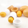 thumbnail image 4 of Bangcool 6PCS Wood Egg Artificial Creative Realistic Kitchen Food Toy Pretend Game Toy, 4 of 10