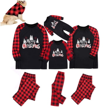 Styesk Family Christmas Pajamas Matching Sets Holiday Home Xmas Family Sleepwear Set Soft Long Sleeve Bottom Pajama Onesie Xmas Plaid Matching Pjs for Infant