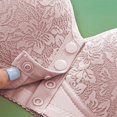 thumbnail image 4 of New Soft Padded Front Closure Bra For Women Comfortable Wireless And Steel Vest Style Plus Size Women S Bras Sports Bra Women Bra with Back Support Women Bras plus Size Front Close Work Out Bra Back, 4 of 7