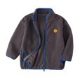 thumbnail image 2 of LOVZFMLL Vestes pour Filles Haut en Molleton Teddy pour Enfants Veste à Fermeture Éclair avec Flanelle Haut en Molleton Double Face Veste 5-6 Ans, 2 of 3