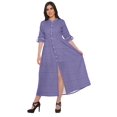 thumbnail image 1 of Moomaya Printed Kurta Summer Wear Ladies Kurti Front Slit Tunic Tops Women, 1 of 5