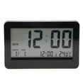 thumbnail image 2 of DOLITY Large Digital LCD Calender Alarm Clock Temperature Snooze Table Clock Black, 2 of 9