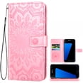 thumbnail image 1 of Phone Case for Samsung Galaxy S7 Folio Flip Wallet Case, PU Leather Credit Card Holder Slots Heavy Duty Full Body Protection Kickstand Protective Phone Cover for Galaxy S7 Women, Rose Gold, 1 of 5