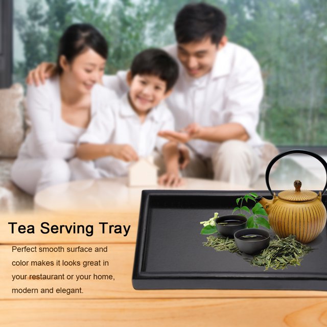 Wood Tea Tray,HURRISE Rectangle Shape Solid Wood Tea Coffee Snack Food Meals Serving Tray Plate Restaurant Trays